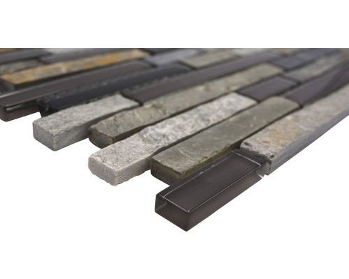 Mozaiková dlaždice z kamene a skla