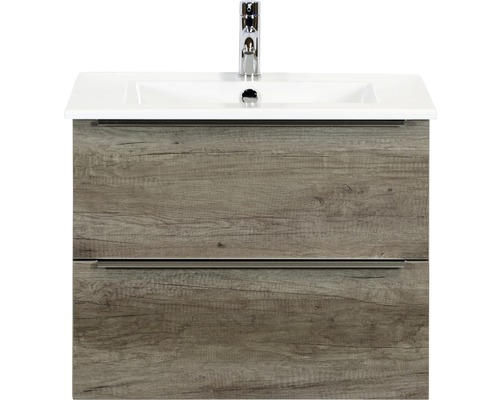 Koupelnový nábytkový set Pulse 70 cm s keramickým umyvadlem dub Nebraska