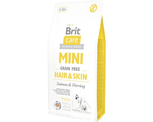 Granule pro psy Brit Care Mini Grain Free Hair & Skin 7 kg