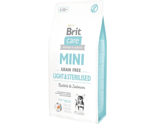 Granule pro psy Brit Care Mini Grain Free Light & Sterilised 7 kg