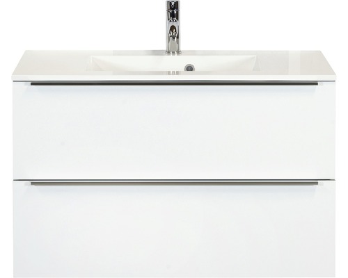 Koupelnový nábytkový set Pulse 90 cm s umyvadlem bílá vysoce lesklá