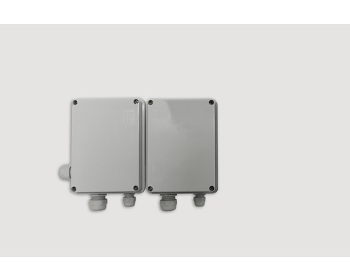 Dvě odbočné krabice z plastu pro elektrické vedení