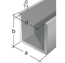 U profil hliníkový stříbrný 12x10x1,5 mm, 2 m-thumb-1