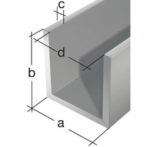 U profil hliníkový stříbrný 12x10x1,5 mm, 2 m-thumb-1 U profil hliníkový stříbrný 12x10x1,5 mm, 2 m-thumb-1