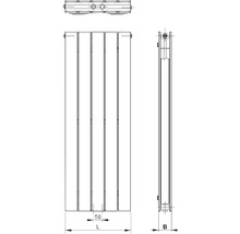 Koupelnový radiátor Korado Koratherm 120x36,6 cm bílý Vertikal 11 K11V120036-00M10