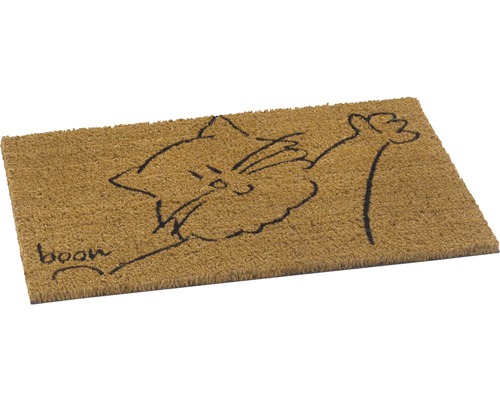 Rohožka s motivem kočky a nápisem