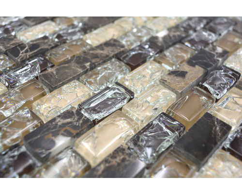 Mozaiková dlaždice se vzhledem skla a kamene pro obklady stěn a podlah