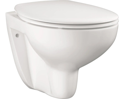 Závěsné WC s hlubokým splachováním a uzavřeným WC sedátkem