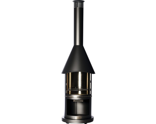 Zahradní grilovací krb z kovu