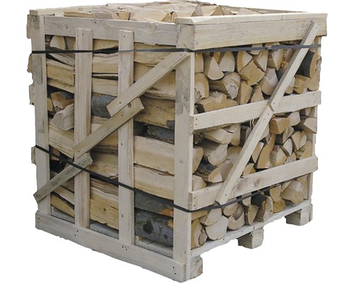 Palivové dřevo v bedně 1 m³ čerstvé