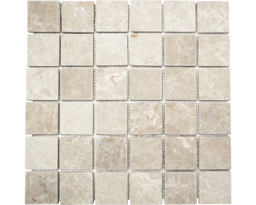 Kamenná mozaika čtvercová Boticino bílá 30,5x30,5 cm Mozaiková dlaždice z mramoru s čtvercovými kameny