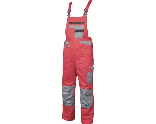 Pracovní kalhoty s laclem Ardon 2STRONG červeno-šedé velikost 48-0