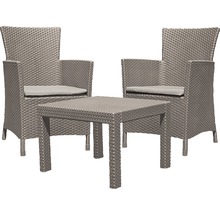 Zahradní nábytek se dvěma křesly a stolem