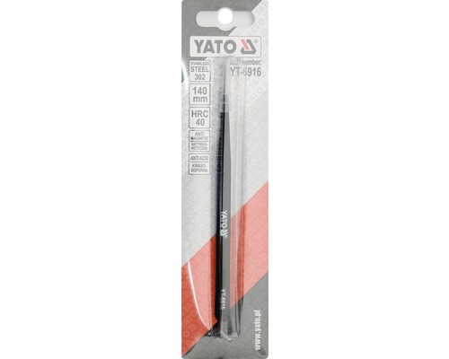 Yato pinzeta z nerezové oceli 302, 140 mm, HRC 40, antimagnetická, kyselinovzdorná
