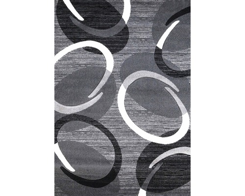 Kusový koberec Spoltex Florida 9828 šedý 160x230 cm Koberec s abstraktním kruhovým designem v různých odstínech šedé