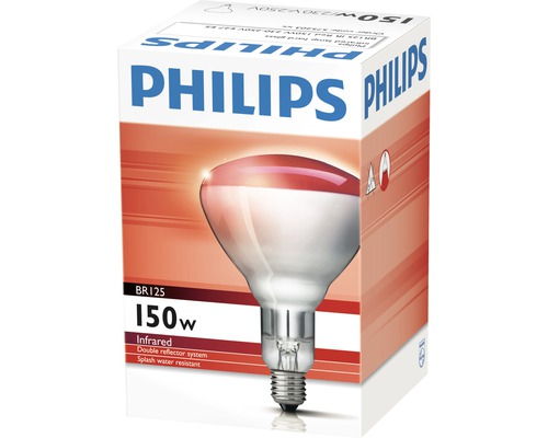 Infračervená lampa Philips BR125 150 W v krabici