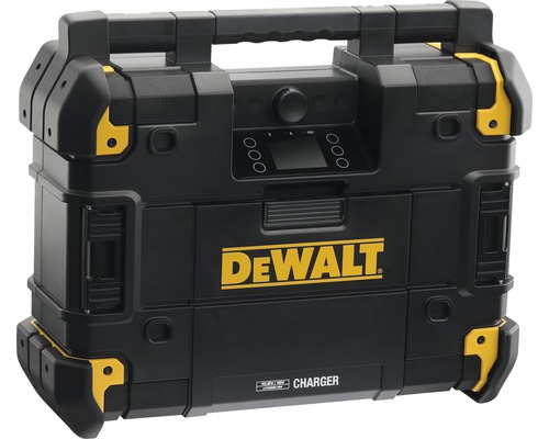 Logo DeWalt na nabíječce baterií