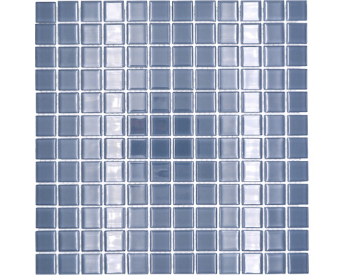 Skleněná mozaika CM4SE20 Crystal uni šedá 30x30 cm Skleněná mozaiková dlaždice