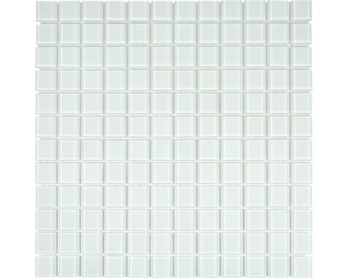 Skleněná mozaika CM4SE40 Crystal uni bílá 30x30 cm Skleněná mozaiková dlaždice