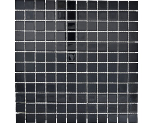 Skleněná mozaika CM4SE50 Crystal uni černá 30x30 cm-0