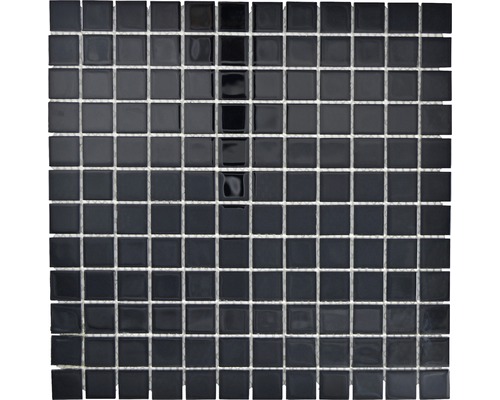 Skleněná mozaika CM4SE50 Crystal uni černá 30x30 cm Skleněné mozaikové dlaždice