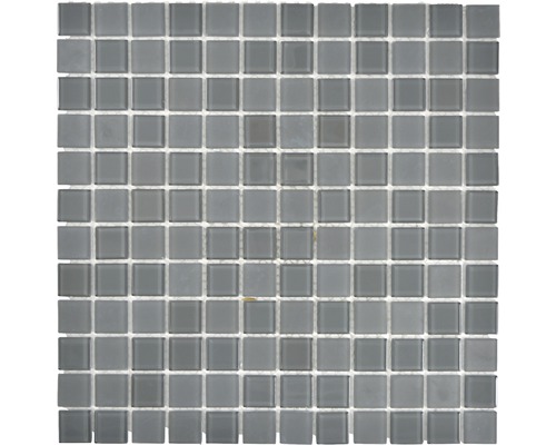 Skleněná mozaika CM4SE5M Crystal šedá 30x30 cm