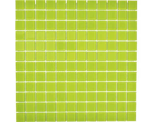 Skleněná mozaika CM4SE70 Crystal uni zelená 30x30 cm Skleněné mozaikové dlaždice