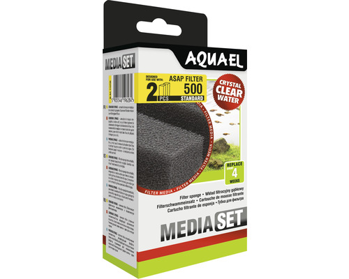 Filtrační houba AQUAEL pro filtr ASAP 500 STANDARD 2 ks Aquael Media Set pro ASAP filtr 500, 2 kusy filtračních houbiček