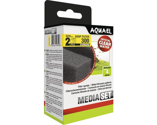 Filtrační houba AQUAEL pro filtr ASAP 300, 2 ks Aquael Media Set pro filtr ASAP 300, skládající se ze dvou filtračních molitanů
