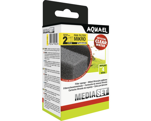 Filtrační houba AQUAEL pro filtr Fan Mikro Plus 2 ks Sada filtračních molitanů Aquael Fan Filter Mikro Standard