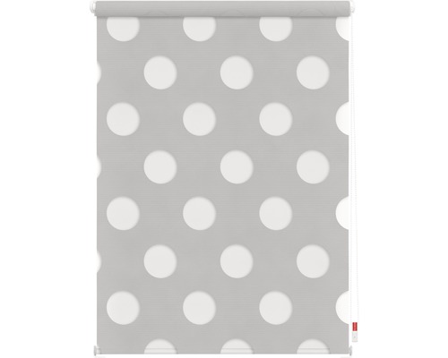 Rolety s puntíkovaným vzorem na okna