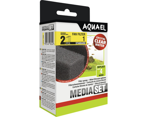Filtrační houba AQUAEL pro filtr Fan 1 Plus 2 ks Aquael Media Set pro akvarijní filtr, dvě filtrační houby