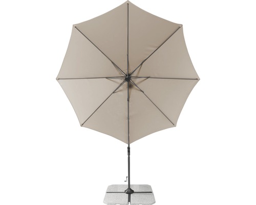 Čtvercový slunečník se stojanem do zahrady