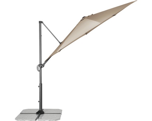 Výkyvný slunečník se základnou pro zahradu nebo terasu