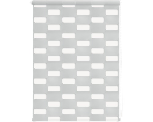 Okenní roleta s obdélníkovými výřezy pro průchod světla