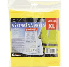 Žlutá výstražná vesta velikosti XL v obalu