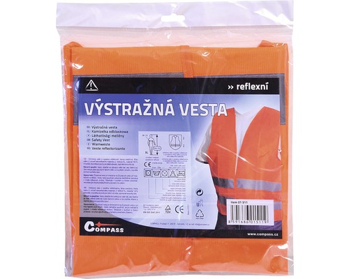 Oranžová výstražná vesta v obalu
