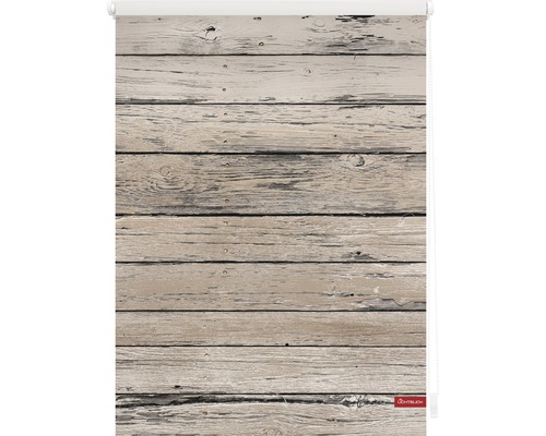 Roleta s motivem dřevěných prken