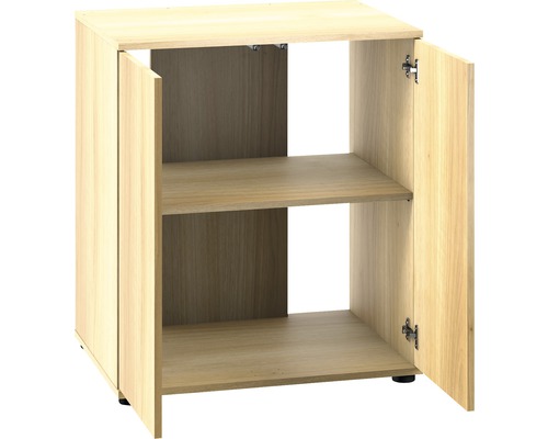 Spodní skříňka se dvěma otevřenými dveřmi a jednou policí