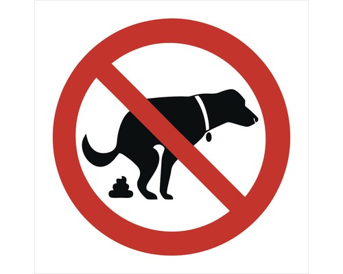 Cedule "Zákaz venčení psů" plastová 15 x 15 cm