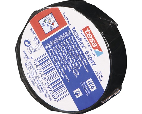 Elektroizolační páska TESA 53947-15mmx10m černá 5900371 Izolační páska Tesa, role 10 m x 15 mm