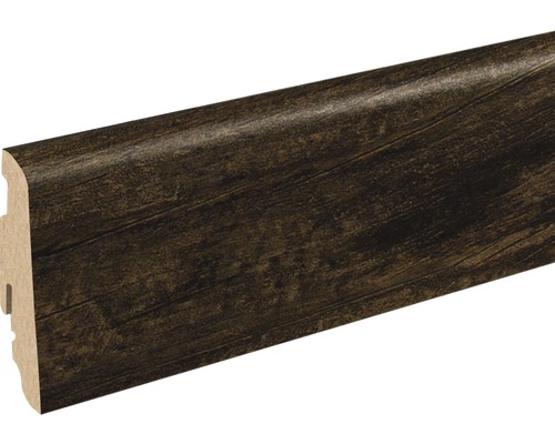 Soklová lišta Skandor Patchwood brown FU60L 19x58x2400 mm Podlahová lišta s dřevěnou strukturou