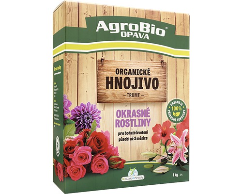 Balení hnojiva na květiny AgroBio Opava