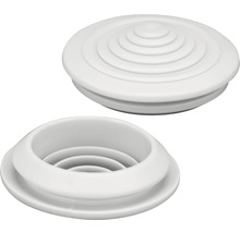 Dva bílé talířové ventily pro ventilaci