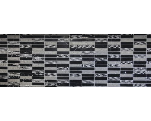 Mozaikové dlaždice v černé a bílé barvě