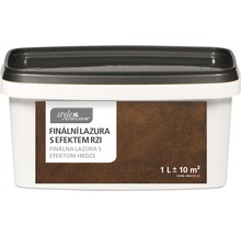 Barevná lazura s efektem rzi v bílé nádobě