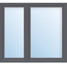 Plastové okno dvoukřídlé ESG ARON Basic bílé/antracit 1300 x 1600 mm (1/3-2/3)-thumb-0