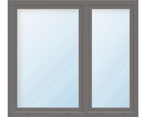 Plastové okno dvoukřídlé ESG ARON Basic bílé/antracit 1050 x 1650 mm (2/3-1/3) Okno s rámem