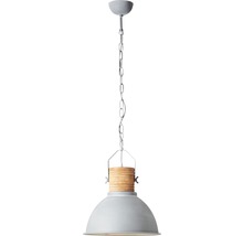 Závěsná lampa s řetězem a dřevěným detailem