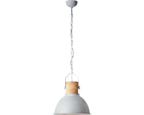 Závěsná lampa s řetězem a dřevěným detailem